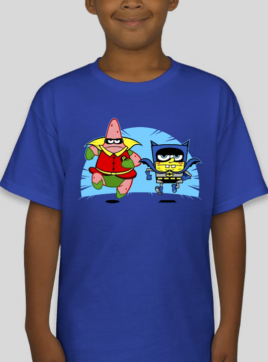 Spongebob Batman and Robin Graphic Tee Youth Shirt