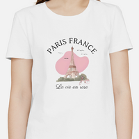 Paris France "La vie en rose" Womens Fitted Tee