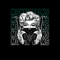 Marilyn Monroe "Money Talks" Graphic Hoodie Unisex Sweatshirt
