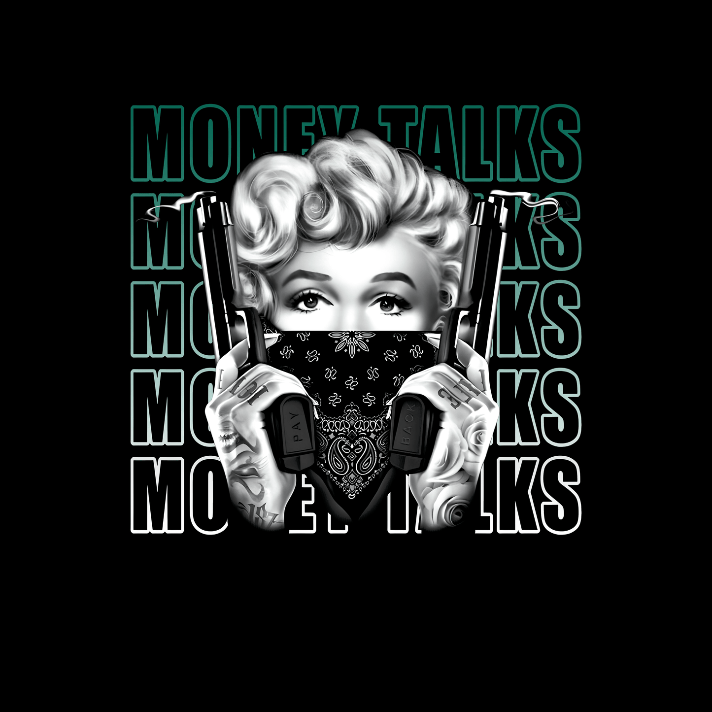 Marilyn Monroe "Money Talks" Graphic Hoodie Unisex Sweatshirt