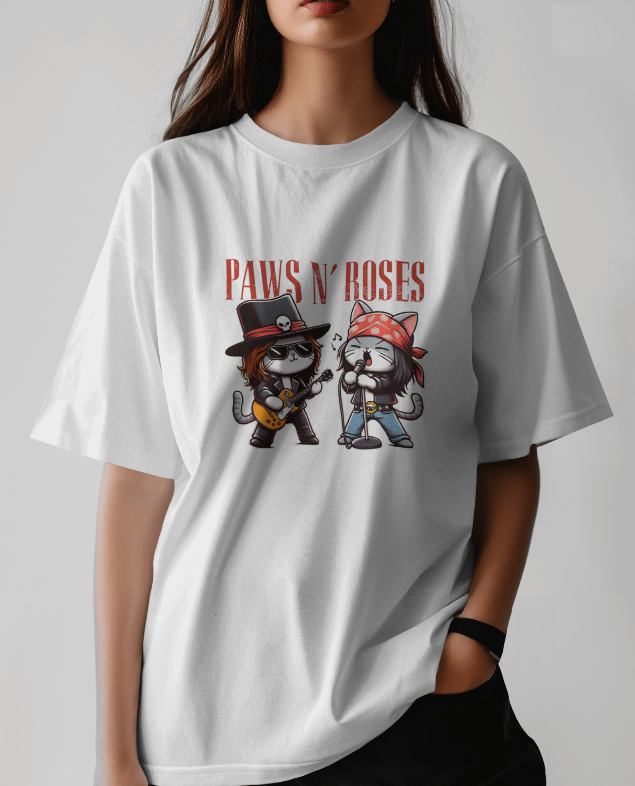 Paws N Roses Graphic Tee Unisex T shirt