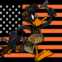 Daffy Duck Miltary Fatigues Graphic Tee Unisex Shirt