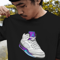 Air Jordan Grape 5's Graphic Shirt Sneaker Matching Unisex Tee