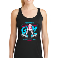 Spider Gwen's Fitness-Verse Gym Racer Back Tank Top Womens Activewear