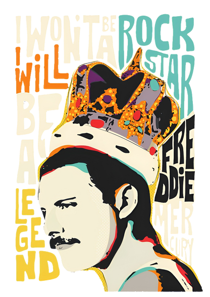 Queen Freddie Mercury Fitted Womens Graphic Tee