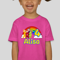 Telletubbies Toddler Personalized Name & Age Birthday Shirt