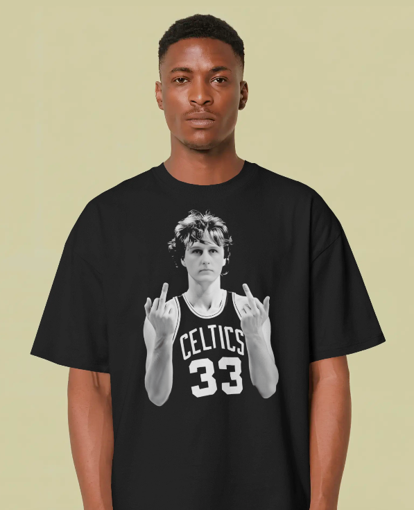 Larry Bird "Flipping the Bird" NBA Tribute Tee
