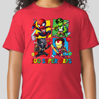The Avengers 100 Days Of School Youth Graphic Tee Unisex Shirt