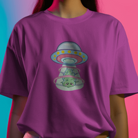 UFO Weed Abduction Graphic Tee Unisex Shirt