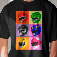 Mighty Morphin Power Rangers Helmet Graphic Tee