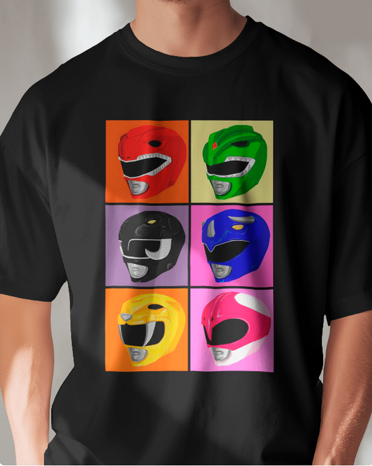 Mighty Morphin Power Rangers Helmet Graphic Tee