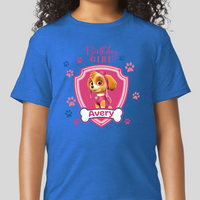 Paw Patrol Skye Youth Personalized Name Birthday Girl Tee