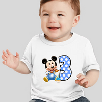 Baby Mickey Mouse Toddler Personalized Birthday Tee