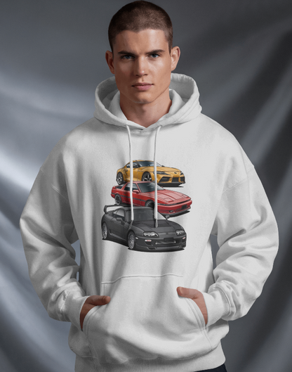 Toyota Supra Lineage Graphic Hoodie Unisex Hooded Sweatshirt