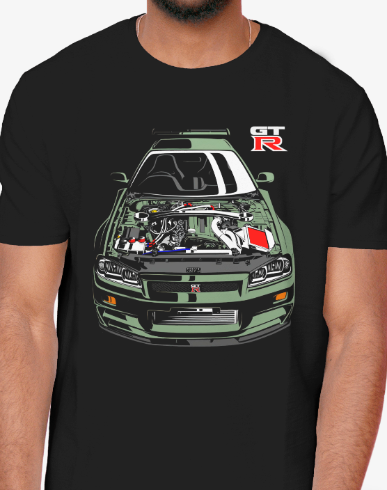 R34 Skyline GTR Exposed RB26 | JDM Legend Shirt
