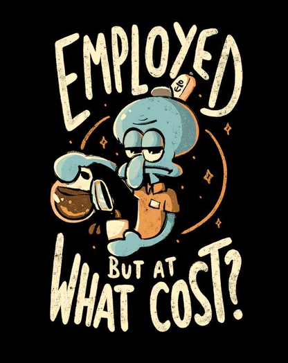 "At What Cost?" Spongebob Squarepants Squidward Burnout Tee