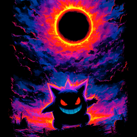 Gengar Solar Eclipse Graphic Tee Pokemon Unisex Shirt
