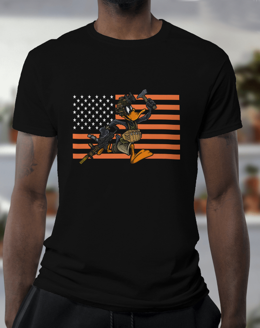 Daffy Duck Miltary Fatigues Graphic Tee Unisex Shirt
