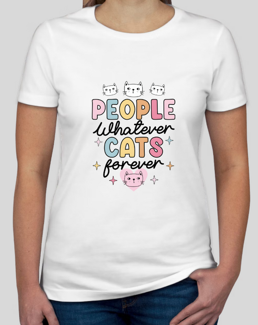 Cats Forever Womens Fitted Tee Graphics Shirt