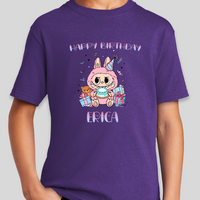 LaBuBu Youth Personalized Name Birthday Shirt