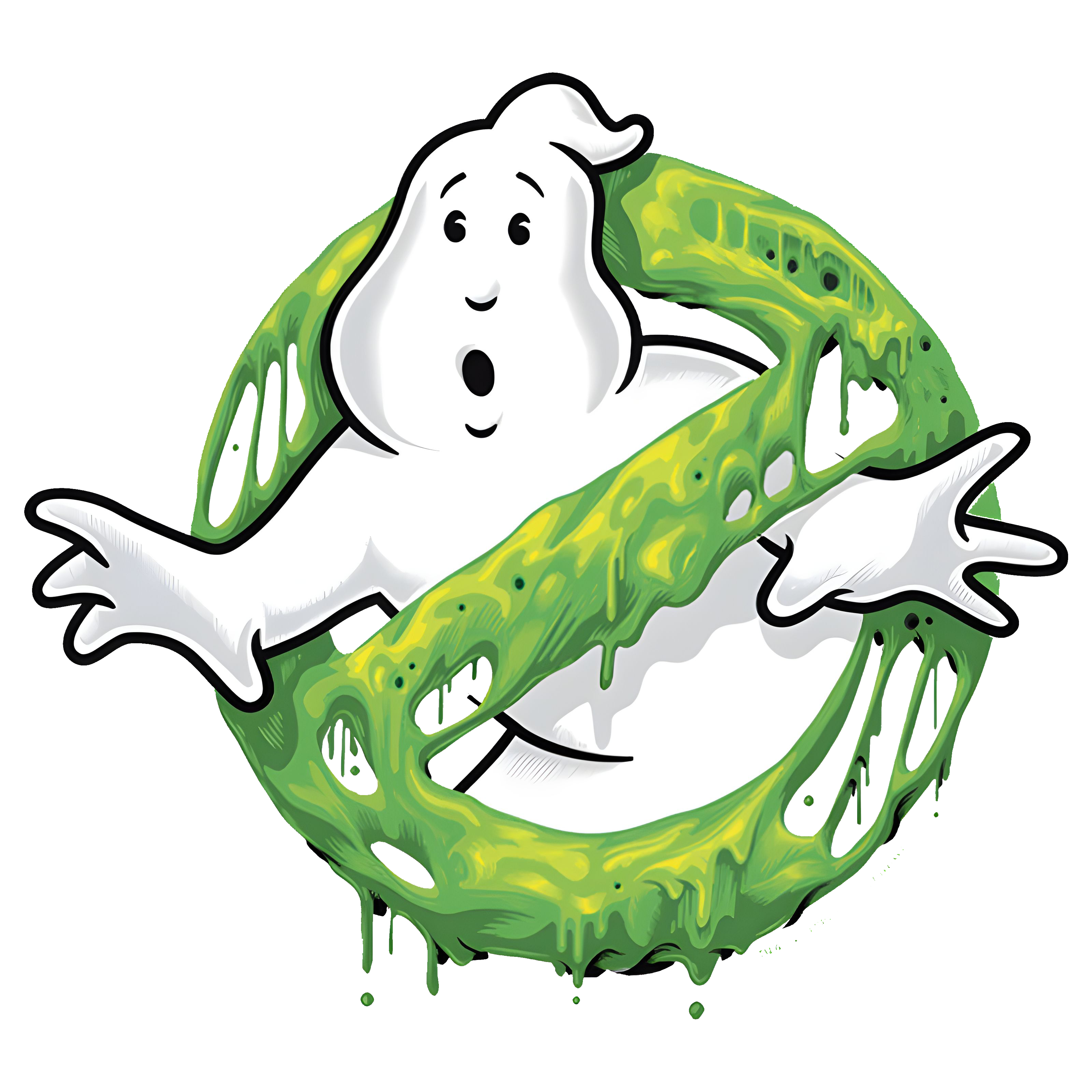 Ghostbusters Slimer Logo Graphic Tee Unisex Shirt