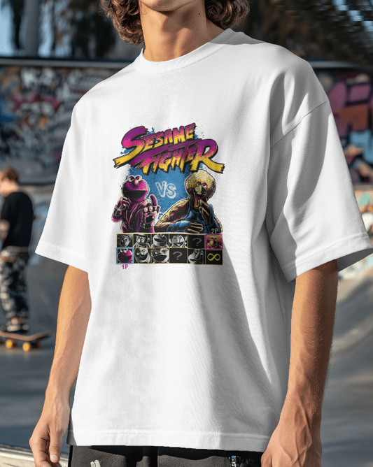 Sesame Fighter – Character Select Tee Unisex Graphic T Shirt