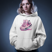 Pink Air Jordan 4's Graphic Hoodie Womens Hooded Sweatshirt