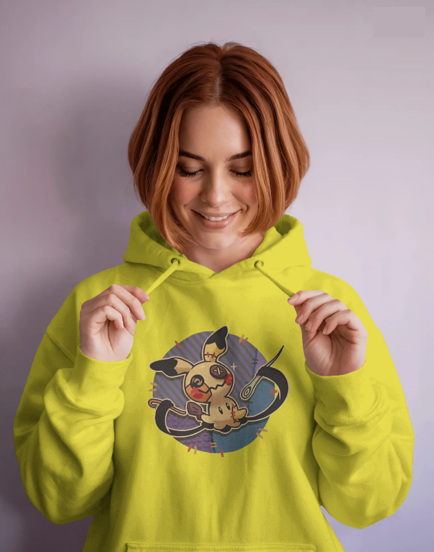 Mimikyu Stuffed & Stitched Pokemon Graphic Hoodie