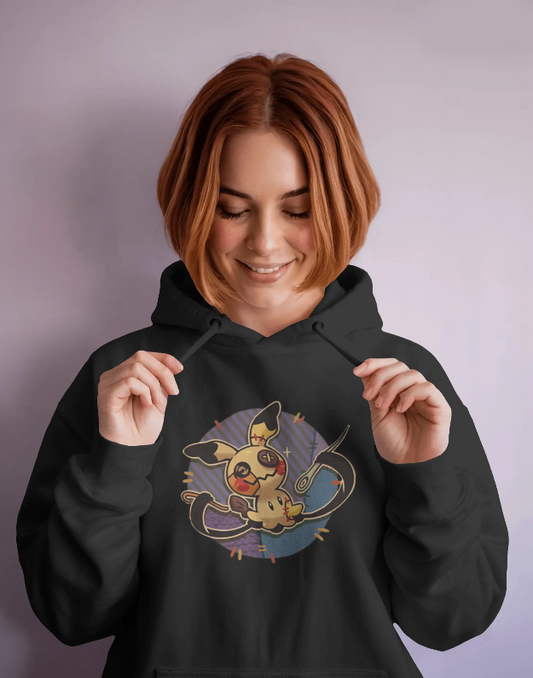 Mimikyu Stuffed & Stitched Pokemon Graphic Hoodie