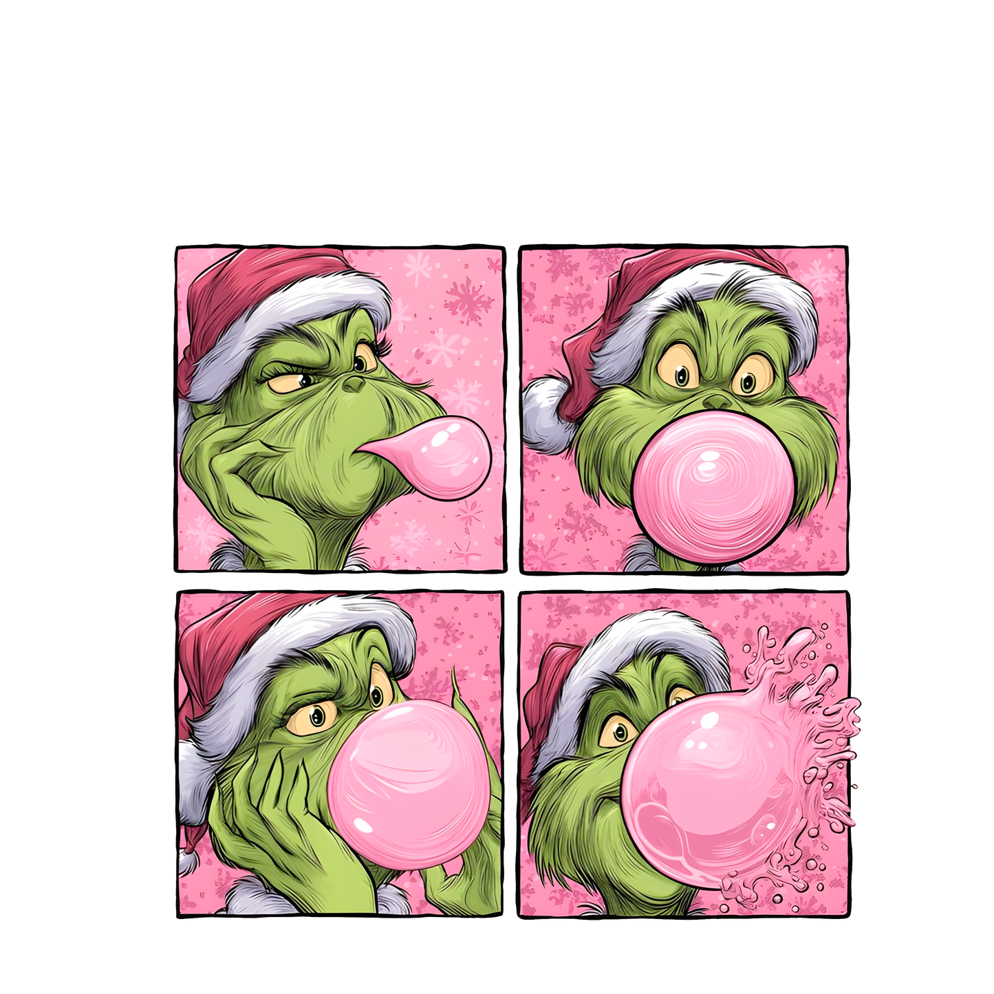 The Grinch Bubble Gum Pop Art Holiday Hoodie