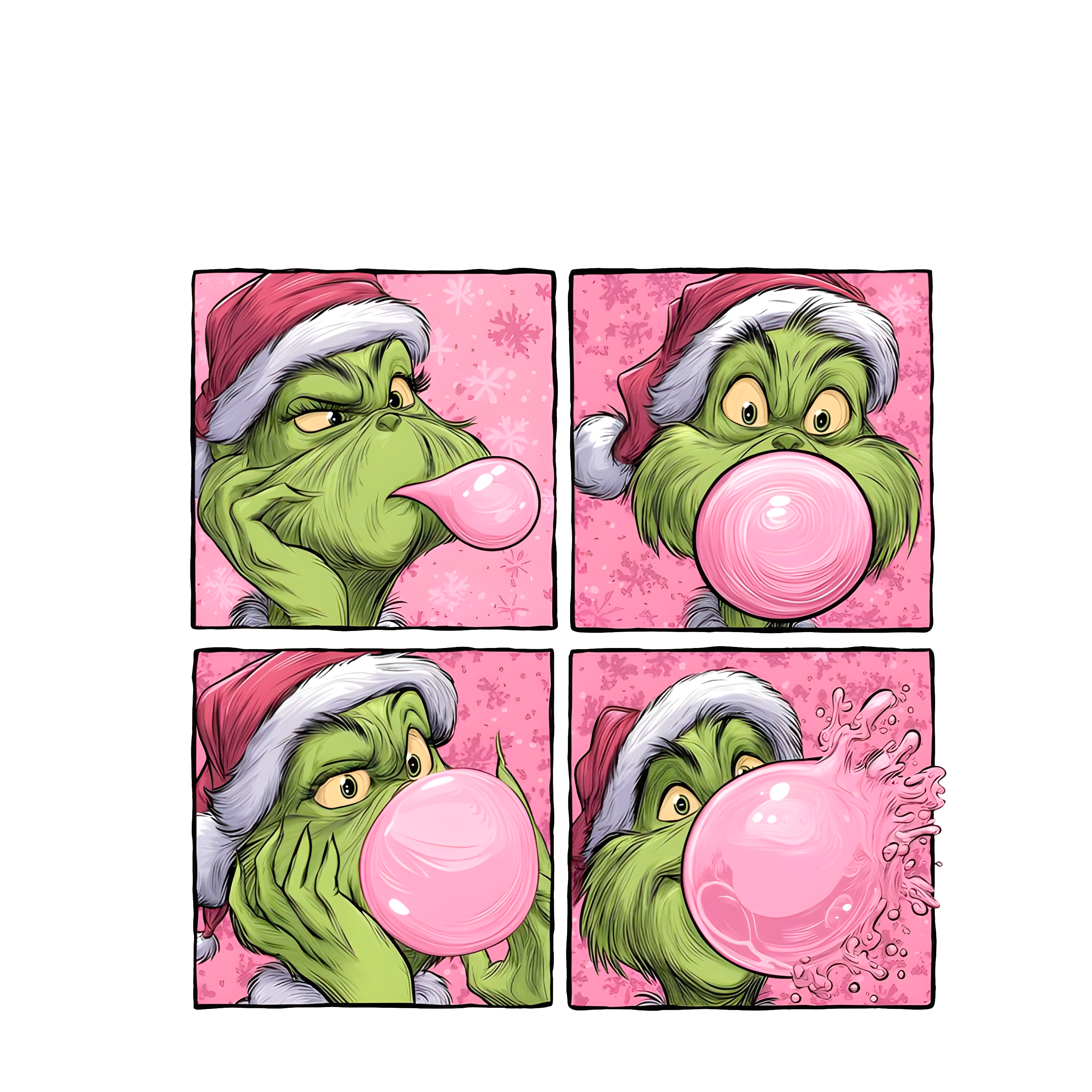 The Grinch Bubble Gum Pop Art Holiday Hoodie