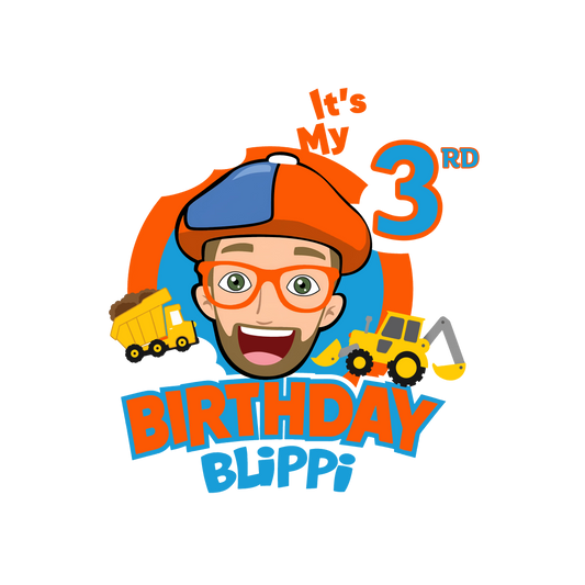 Blippi Toddler Birthday Personalized Age Graphic Tee Unisex Shirt