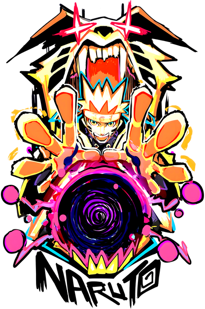 Naruto "Kurama Mode" Neon Graffiti Tee |