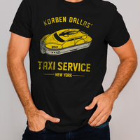 Korben Dallas’ Taxi Service Tee | The Fifth Element Sci-Fi Shirt