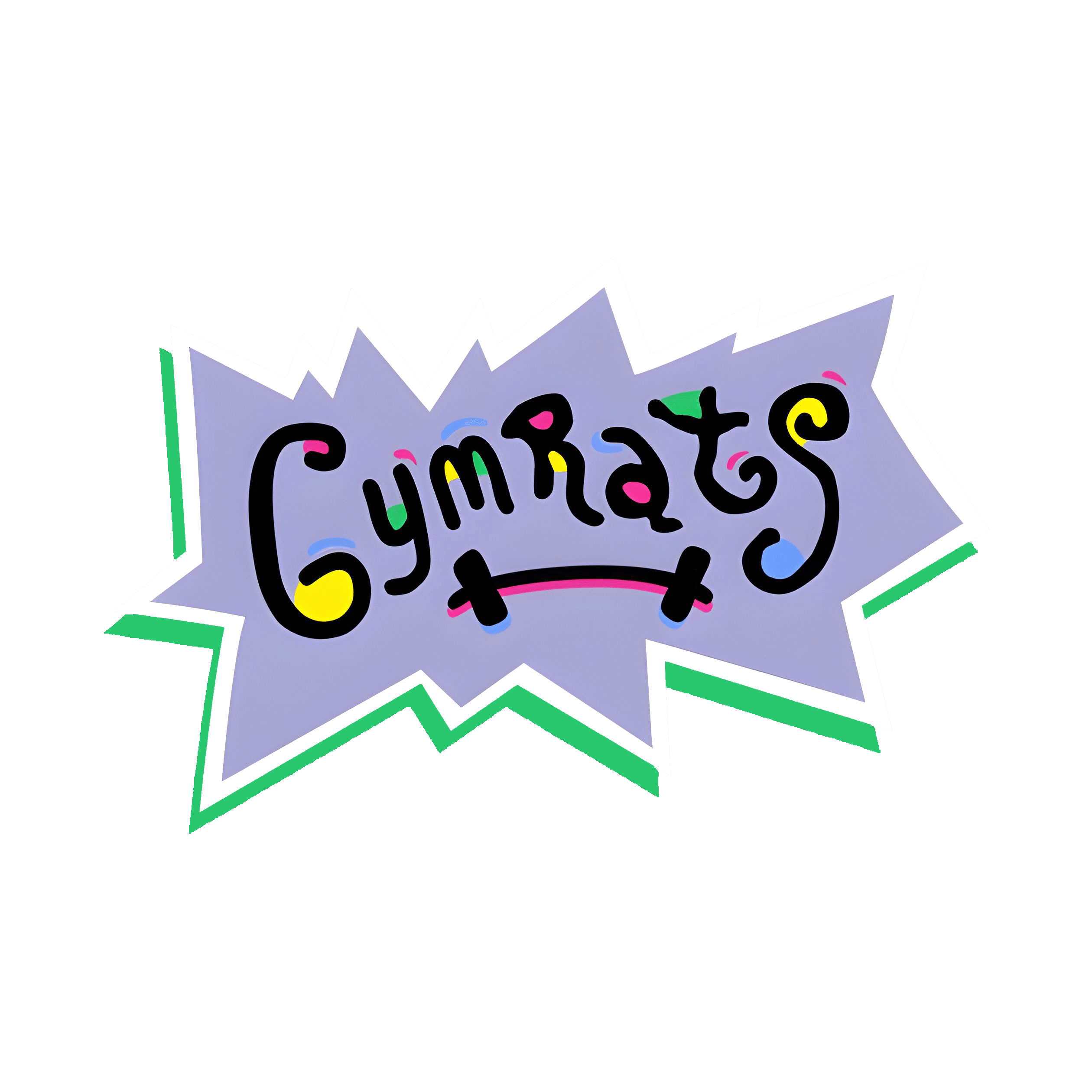 "GymRats" RugRats Parody Womens Racer Back Tank Top