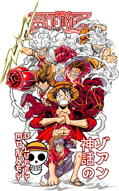 One Piece: The Many Faces Of Monkey D. Luffy Graphic Tee Unisex Shirt