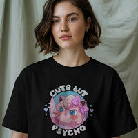 Jigglypuff Cute But Psycho Graphic Tee Womens Shirt