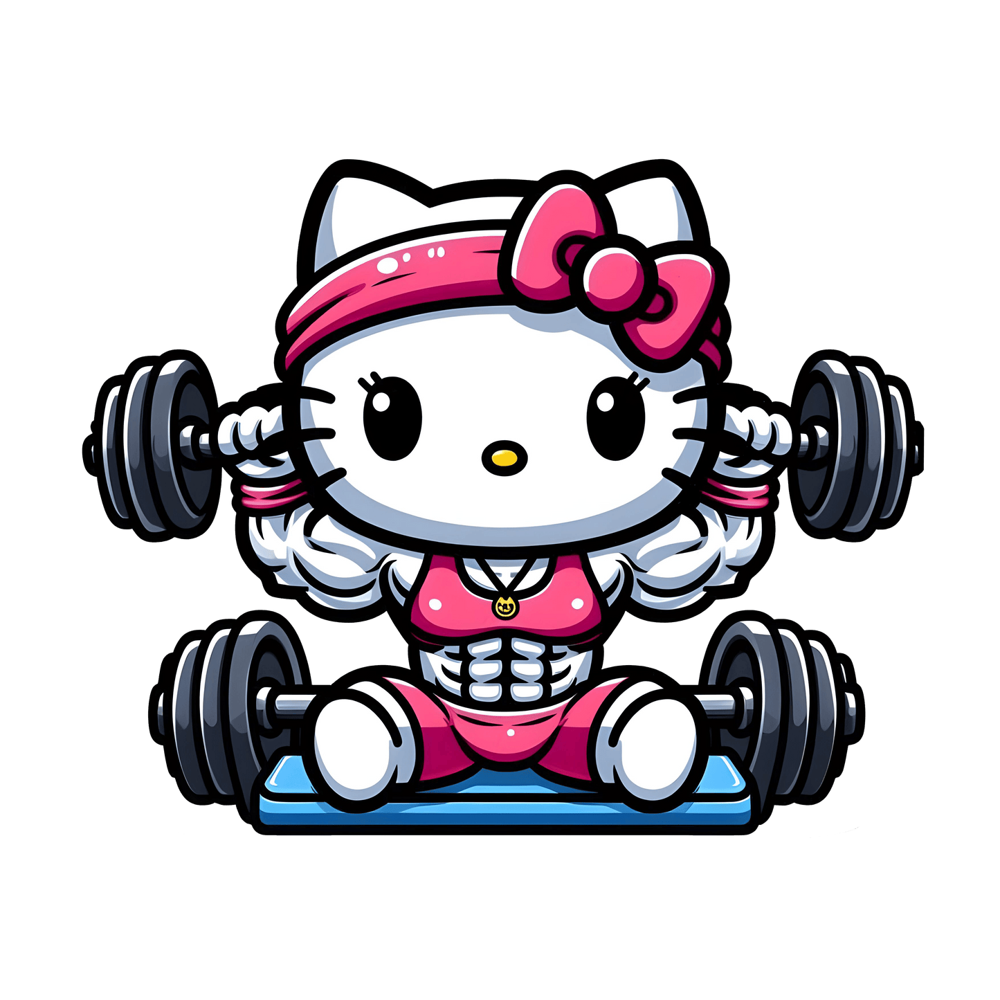 Hello Kitty Gym Work Out Racer Back Tank Top Womens