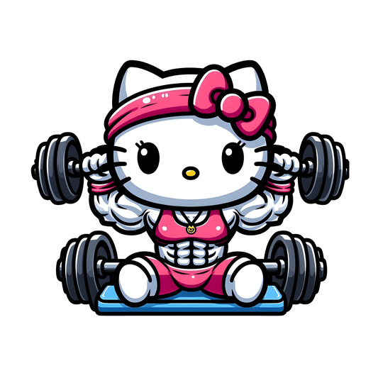 Hello Kitty Gym Work Out Racer Back Tank Top Womens