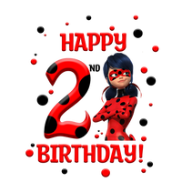 Miraculous Lady Bug Youth Custom Age Birthday Tee Unisex Shirt