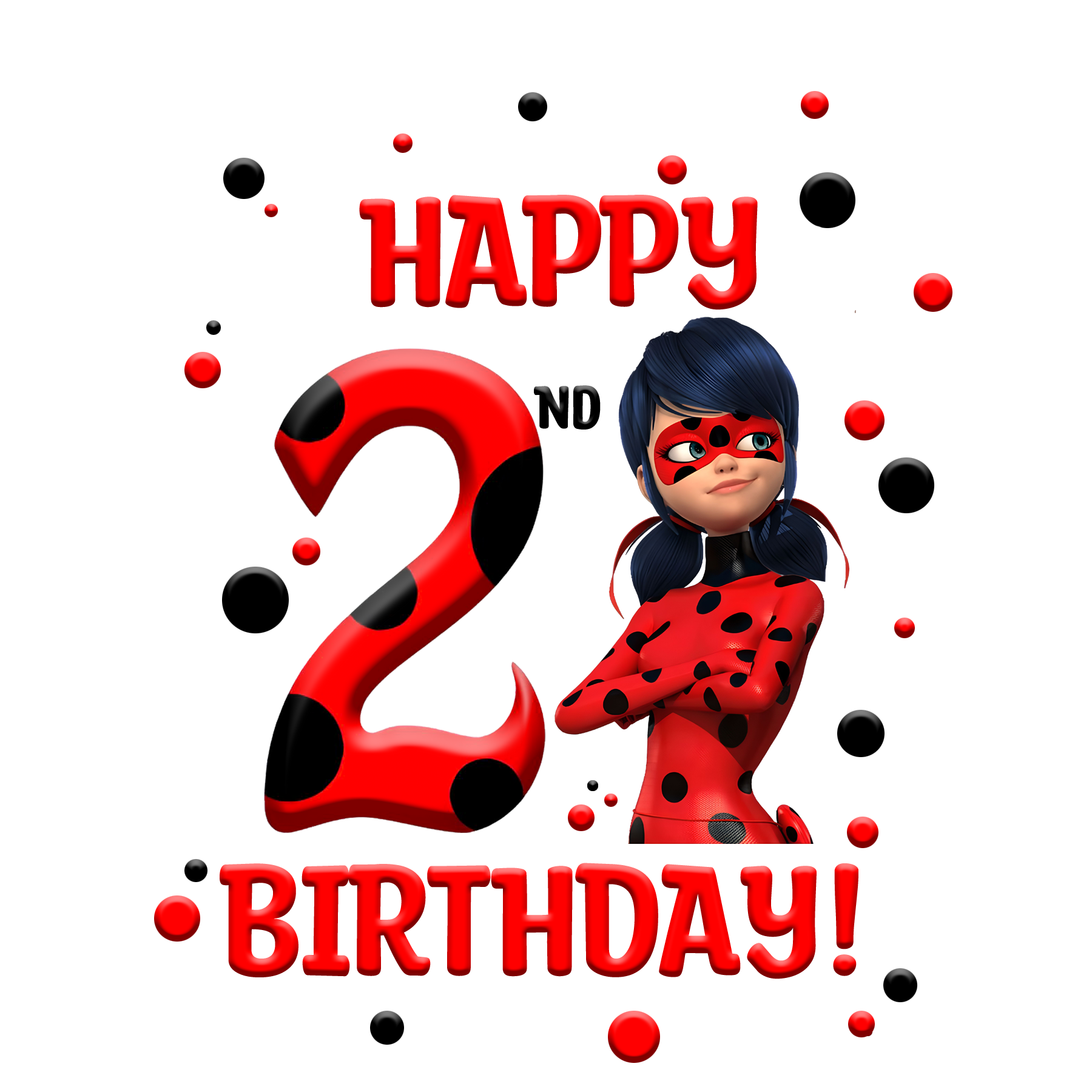 Miraculous Lady Bug Youth Custom Age Birthday Tee Unisex Shirt