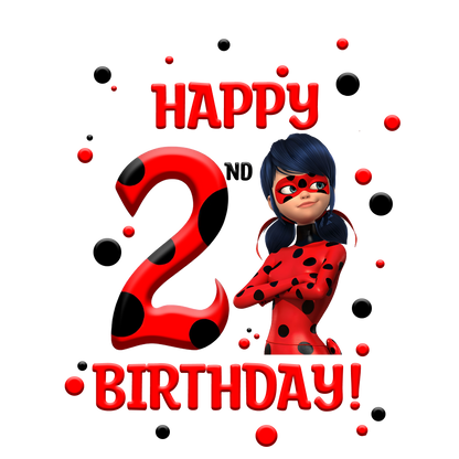 Miraculous Lady Bug Youth Custom Age Birthday Tee Unisex Shirt