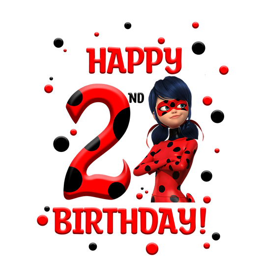 Miraculous Lady Bug Youth Custom Age Birthday Tee Unisex Shirt