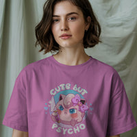 Jigglypuff Cute But Psycho Graphic Tee Womens Shirt