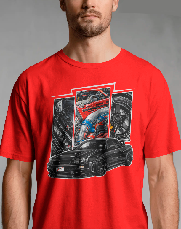 Midnight R34 Skyline GTR Tee