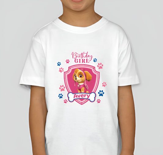 Paw Patrol Skye Toddler Personalized Name Birthday Girl Tee
