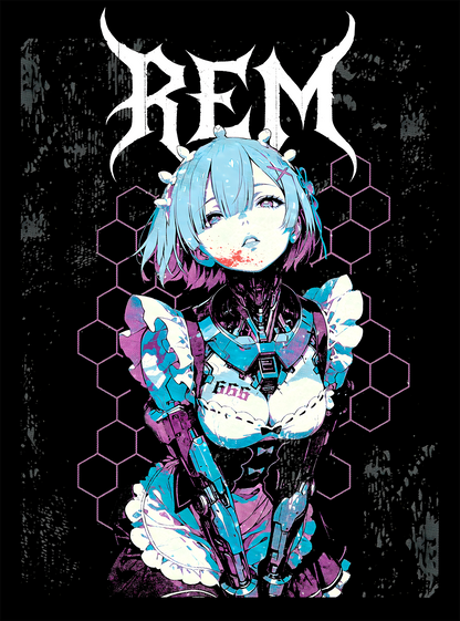 Rem "Cyber-Gothic" Heavy Graphic Tee – Re:Zero