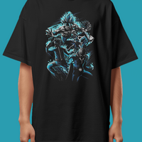 Legends Unleashed: Heroes of Blue Flame Graphic Tee Unisex