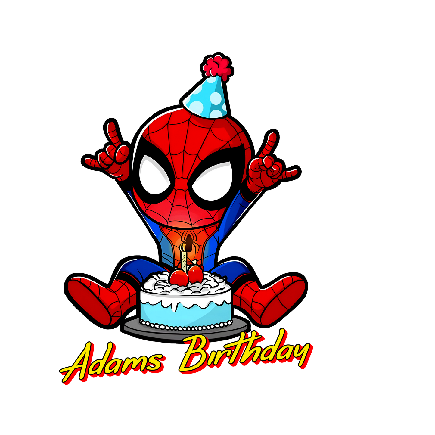 Spiderman Cake Toddler Personalized Birthday Tee Unisex Shirt