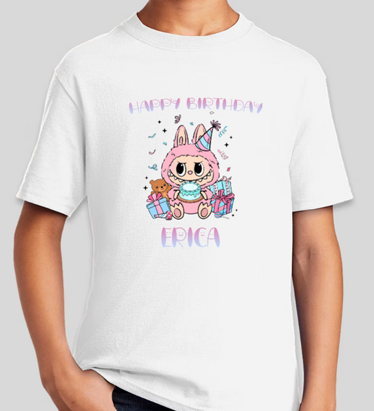 LaBuBu Youth Personalized Name Birthday Shirt